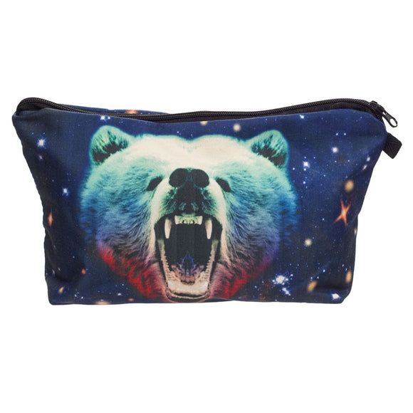 Cosmetic Bag Galactic grizzly bear